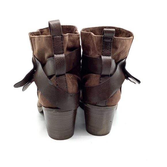 Old Navy Brown Suede Ankle Boots - Picture 6 of 8